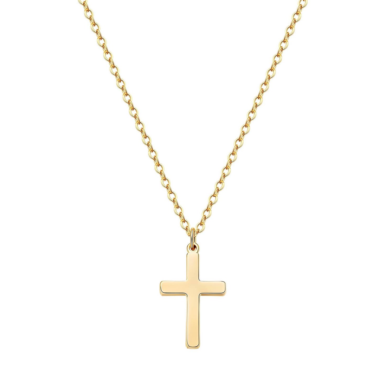 Cross Steel: 18K Stainless Necklace