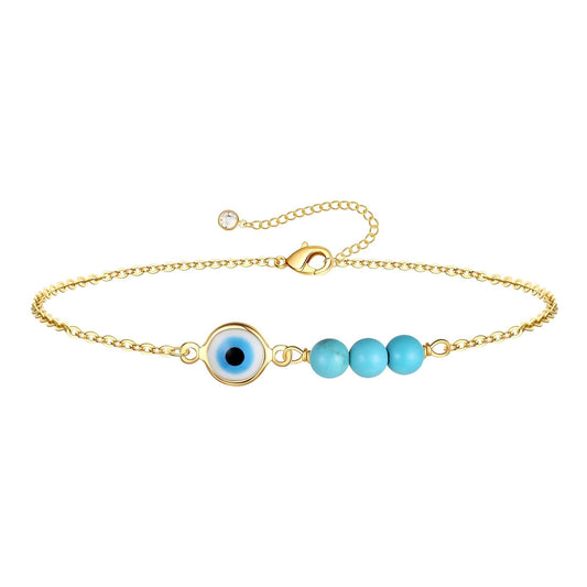 Blue Guardian: 18K Gold-Plated Stainless Evil Eye Bracelet